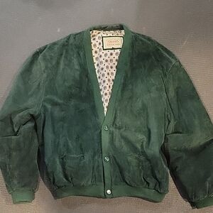 Vintage Green Bomber Jacket